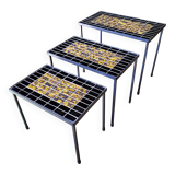 Vintage 70s ceramic nesting tables