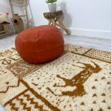 Handcrafted Moroccan Berber carpet 178 x 120 CM