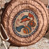 Round art deco cushion