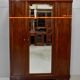 Wardrobe, walnut and mahogany, art deco - 1930 / 1940