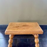 Vintage turned wooden foot stool/step stool