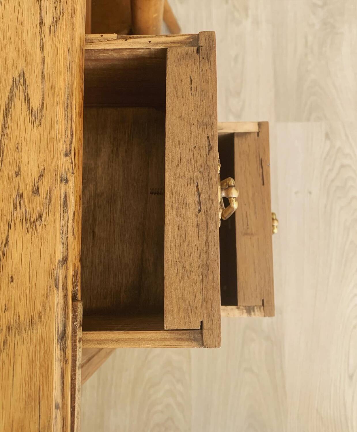 Old restored wooden desk