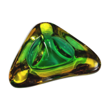 Vide-poche jaune or & vert Murano