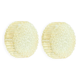 Pair of Mid Century Bubble Glass Wall Lamps By H. Tynell For Limburg, 1970s