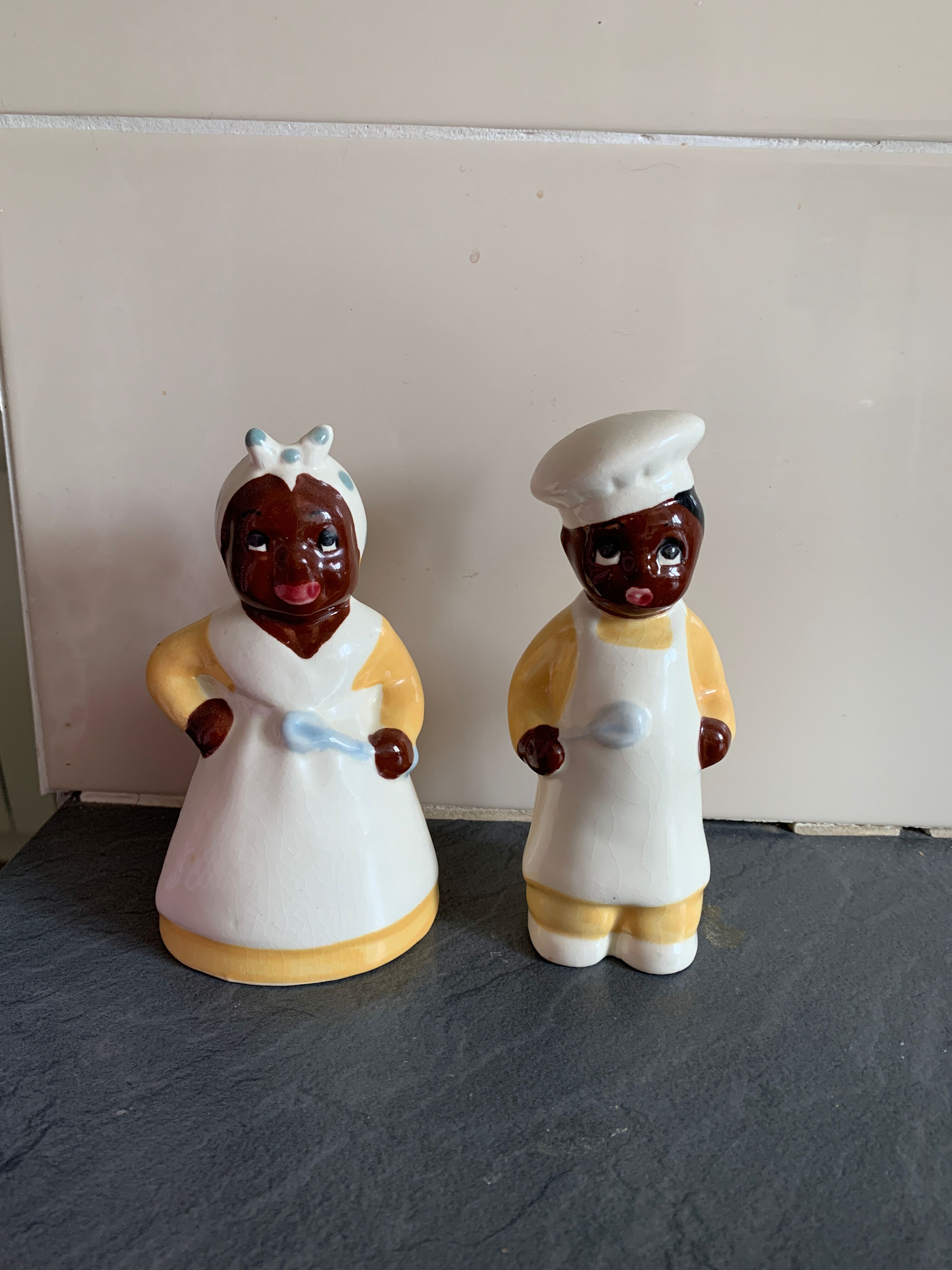 Vintage Pepper Salt Shaker in ceramic