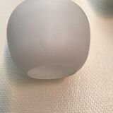 Teak and opaline chandelier Rispal