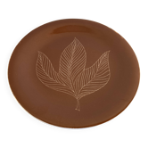 Plat Robert Picault moderniste 1960 feuille