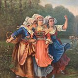 Oil on canvas 19th century signed J. Germoh (1890)