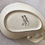 Decorated earthenware dish with handle signed Henriot Quimper