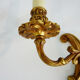 Former pair of double-light wall light in bronze or brass. Year 50 60
