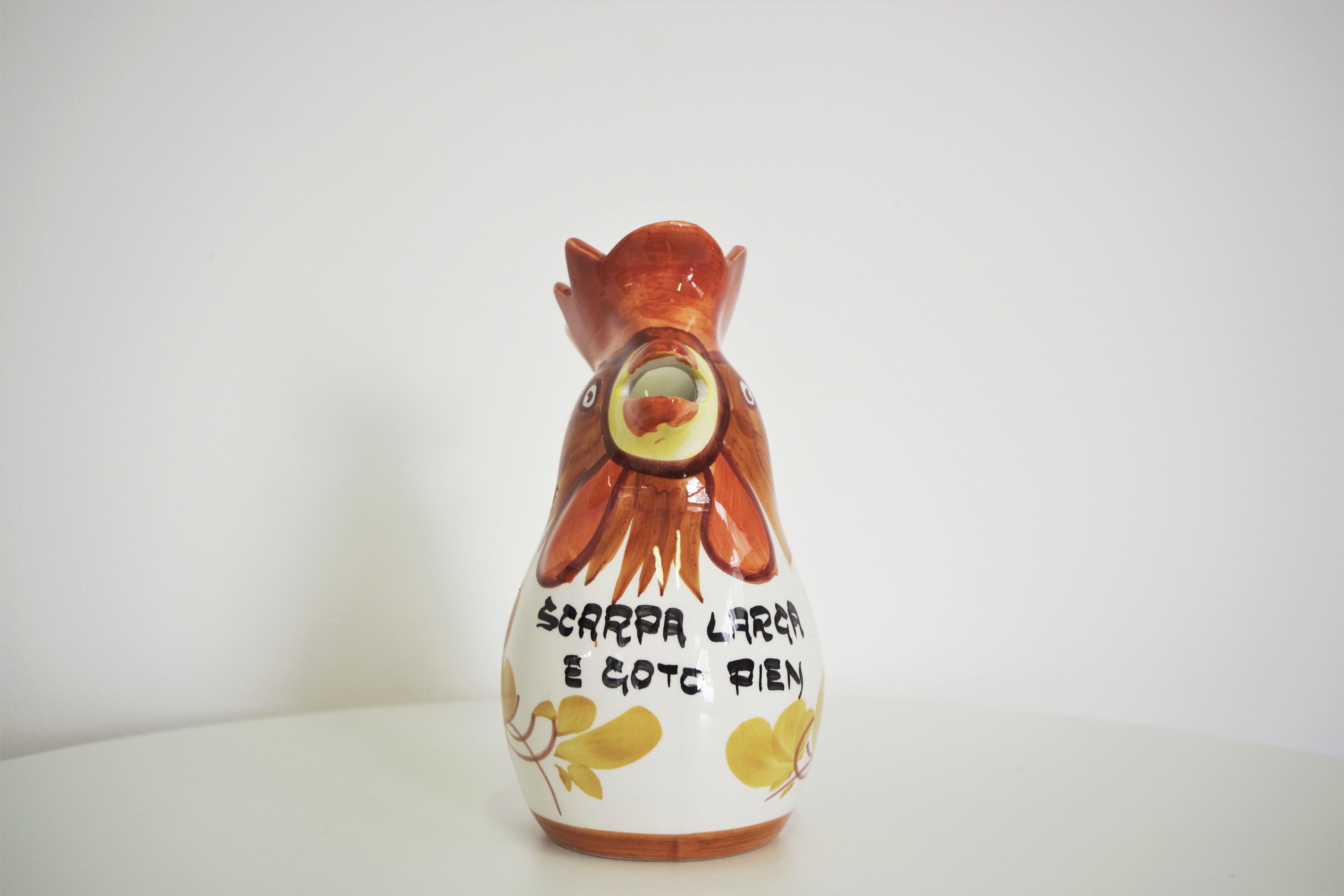 Pitcher in the shape of Bassano's rooster, 1970