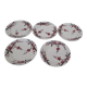 5 earthenware dessert plates Moulin des loups & Hamage model Bagatelle diam 21.5 cm