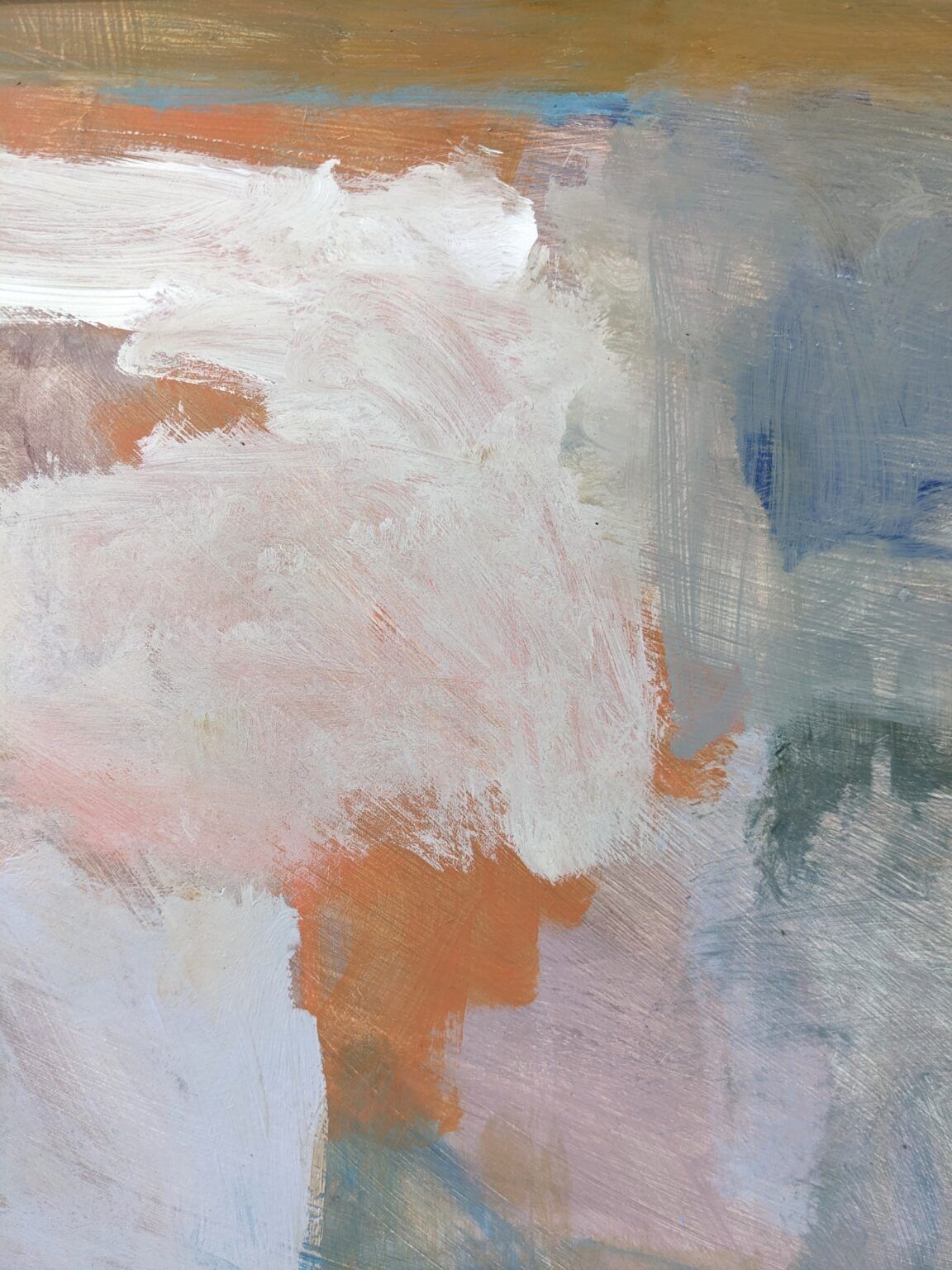 Contemporary "Summer Abstraction" Abstract Seascape by British Artist Ian Mood, Framed Oil Painting