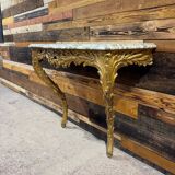 Gilded wooden console table – 1960s