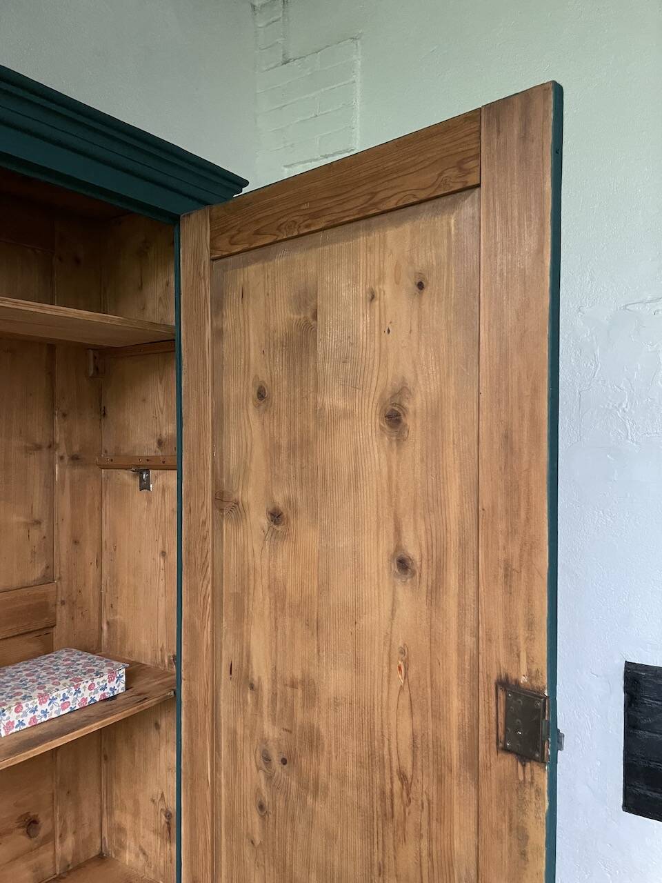 Green hosiery cabinet