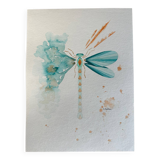 Affiche libellule bleue 30x40