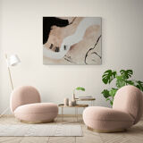 Lean On Me - Modern Abstract Art Canvas, 81x100cm, unique piece