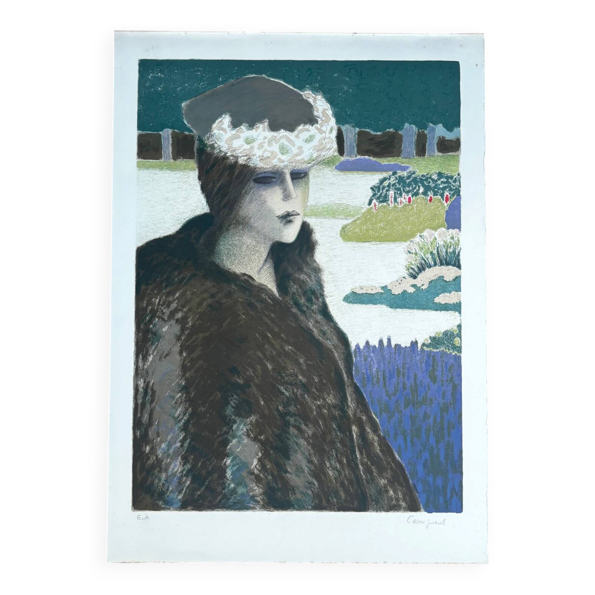 Original lithograph signed by Jean Pierre Cassigneul.