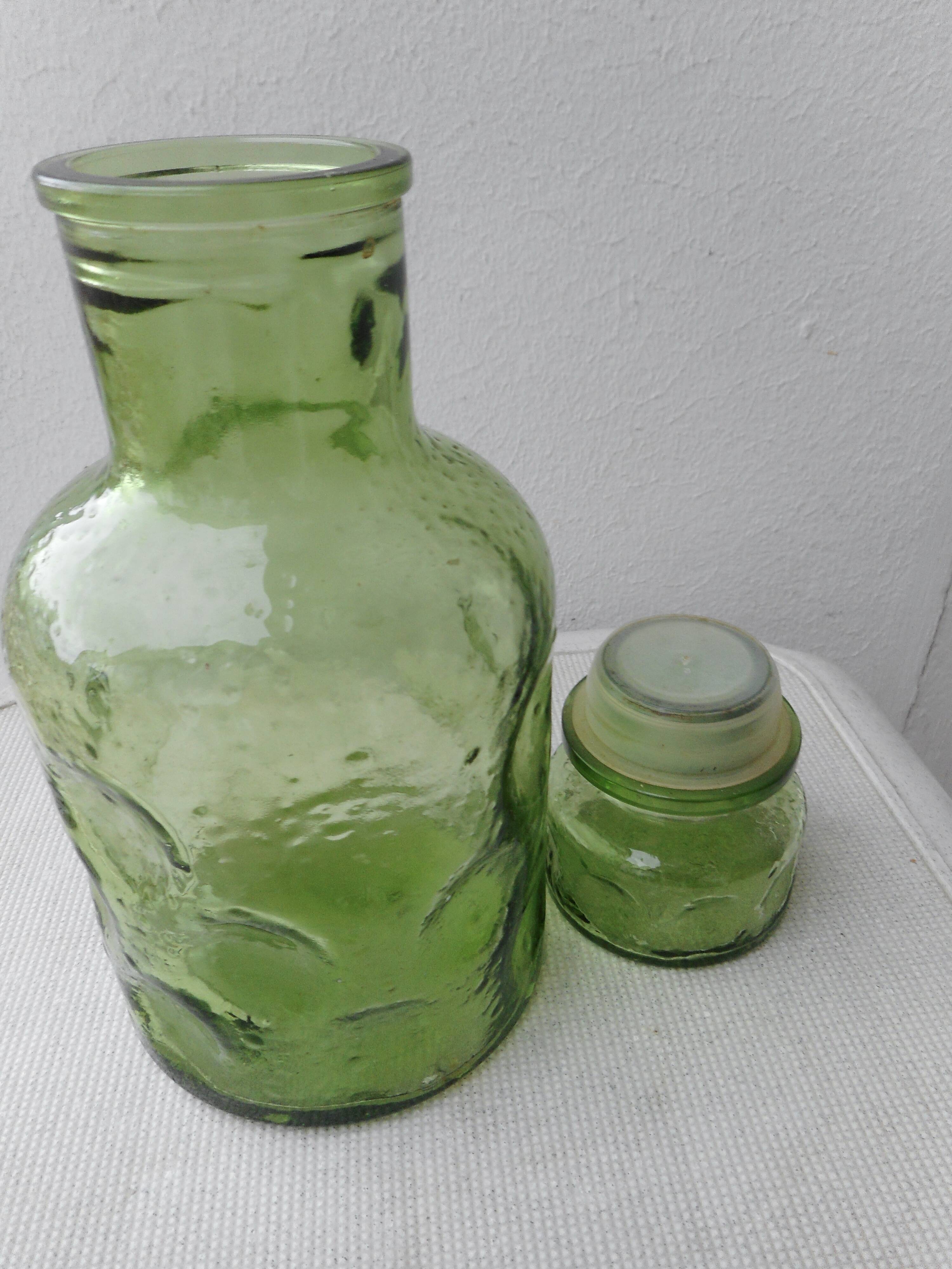 Vintage molded glass decanter