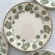 4 dessert plates ironstone "Geranium" Sarreguemines