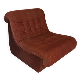 Vintage chair upholstered in corduroy