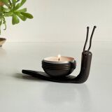 Brutalist Snail Candle Holder Vintage
