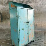 Old cabinet iron sideboard blue