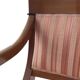 Fauteuil en bois, style Empire – tissu rayé