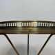 Tripod Side Table in Brass with Mahogany Top and Openwork Gallery. St. Trava