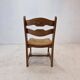 Ensemble de 6 chaises rasoir en chêne brutaliste, France, années 1960