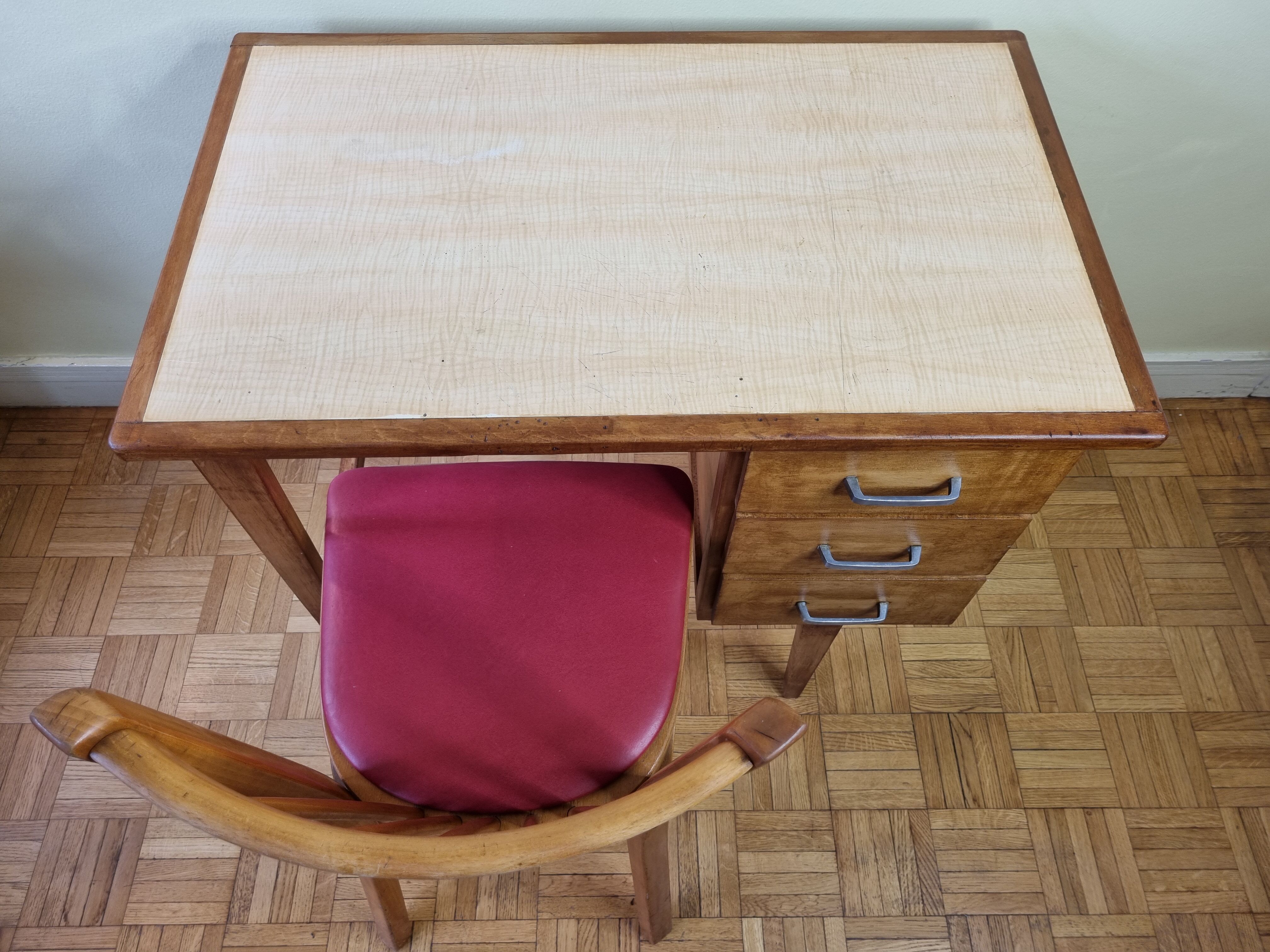 Baumann chair set and desk 50s-60s