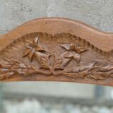 Hand-carved wooden mirror