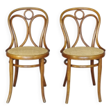 2 Thonet No. 19 chairs with new "oak-style" caning.