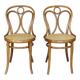2 Thonet No. 19 chairs with new "oak-style" caning.
