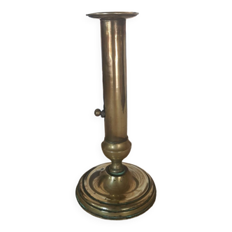 Brass candle holder with pusher and cup