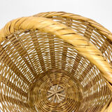 Conical basket with wicker sluice handle