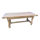 Large dining table monastery style raw natural oak