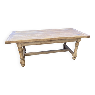 Large dining table monastery style raw natural oak
