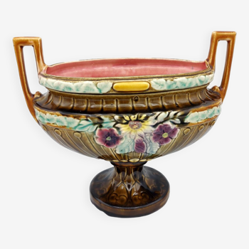 Art Nouveau slip planter vase