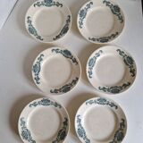 Set of 6 deep plates in Terre de fer, Lutece Longchamp model