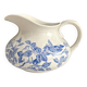 Antique chubby ironstone jug with floral and bird decoration