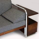 Restored Bauhaus Tubular Steel Sofa by Robert Slezak, 1930s