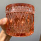 Powder box for Art Deco jewelry in pink crystal