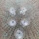 5 vintage transparent glass champagne glasses