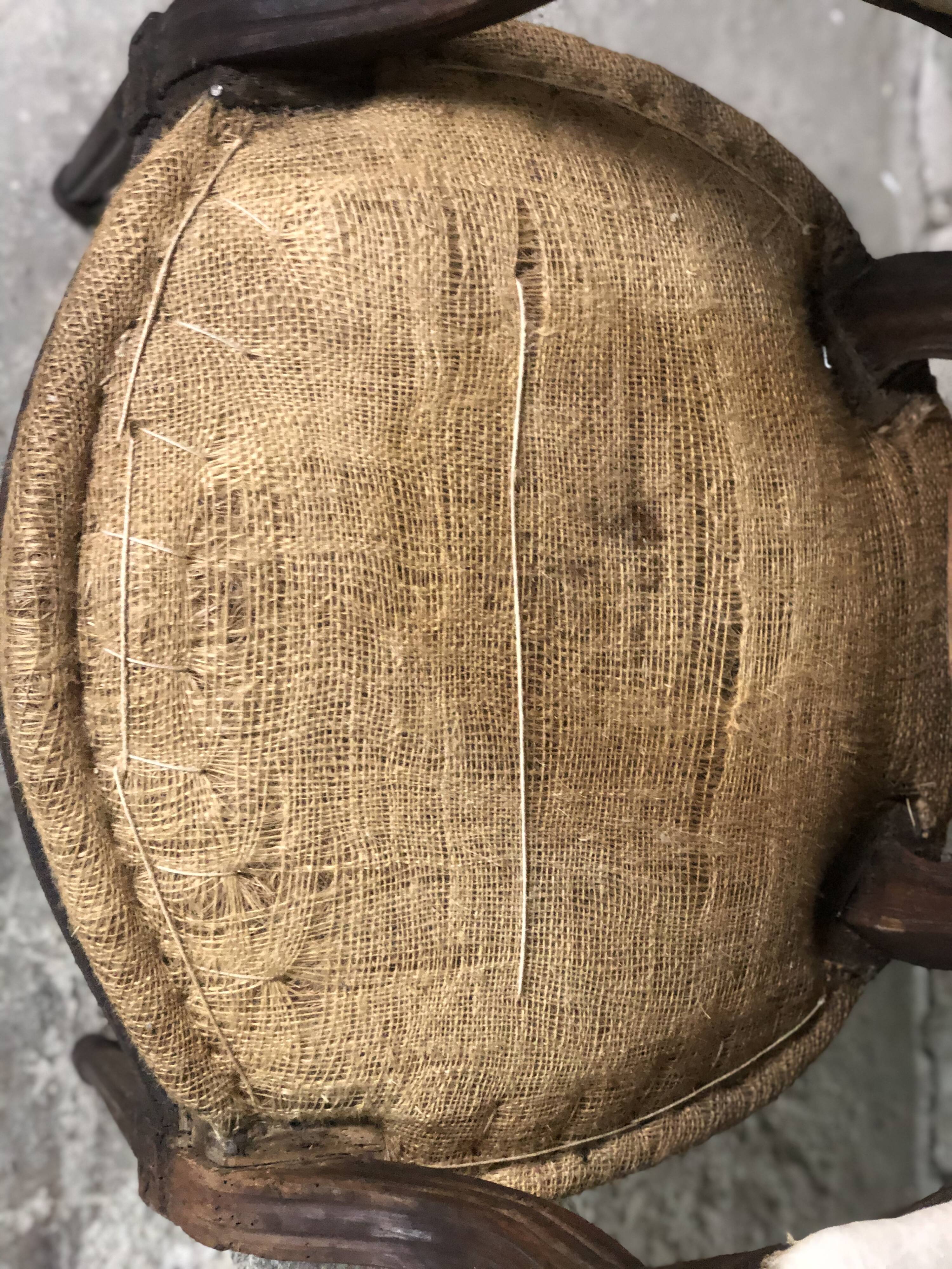 Louis XVI period medallion armchair