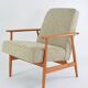 Fauteuil fox chiné beige et crème