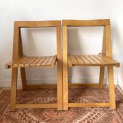 designer folding chairs in beech wood