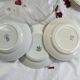 Set of 6 mismatched antique earthenware dinner plates