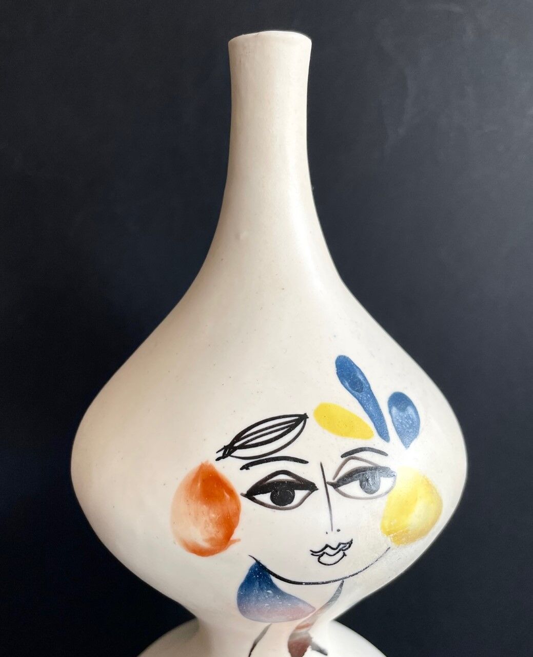 Earthenware "gin" bottle by Roger Capron Vallauris