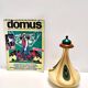 Beige Encased and Hand-blown Glass Decanter Bottle, Italy